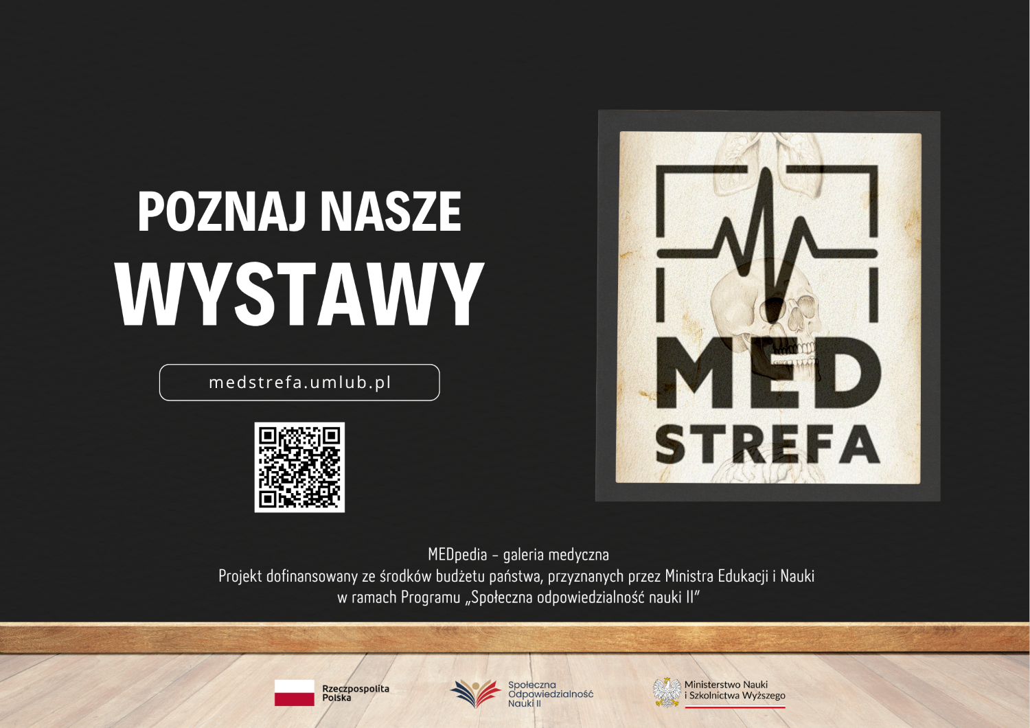 grafika promująca wystawy MEDstrefy