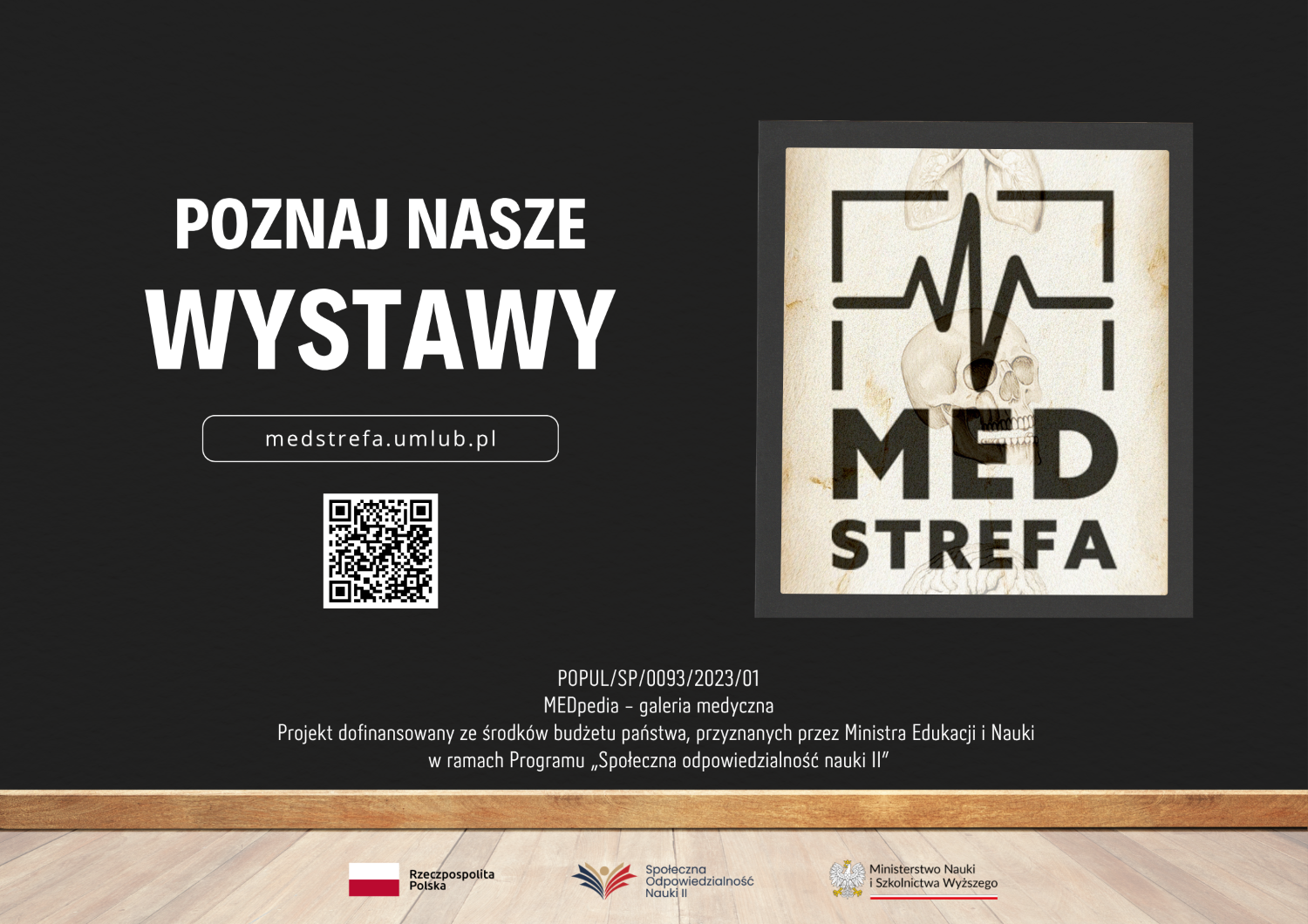 grafika promująca wystawy MEDstrefy