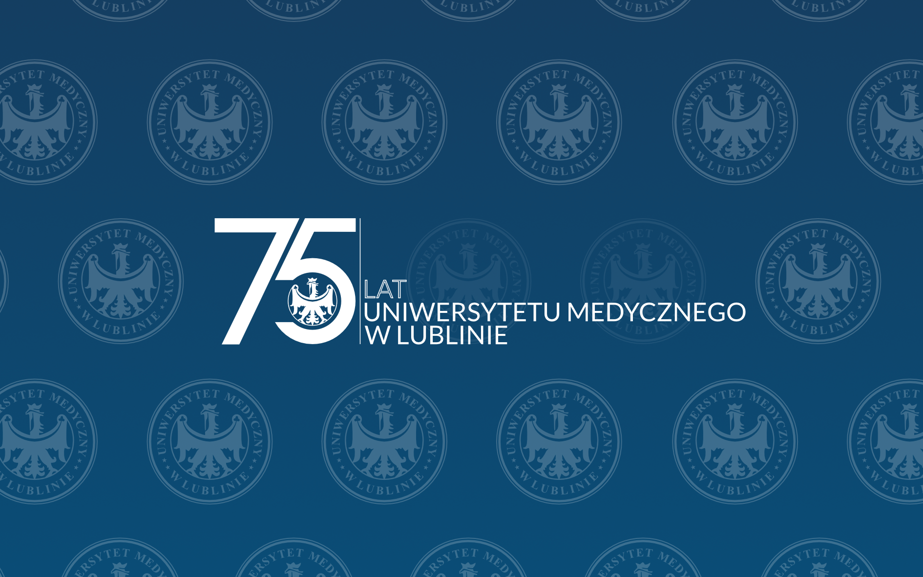 Grafika celebrująca 75 lecie Uniwersytetu medycznego w Lublinie