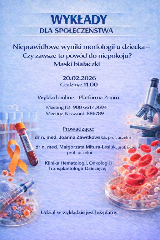 Plakat Wykłady dla społeczeństwa