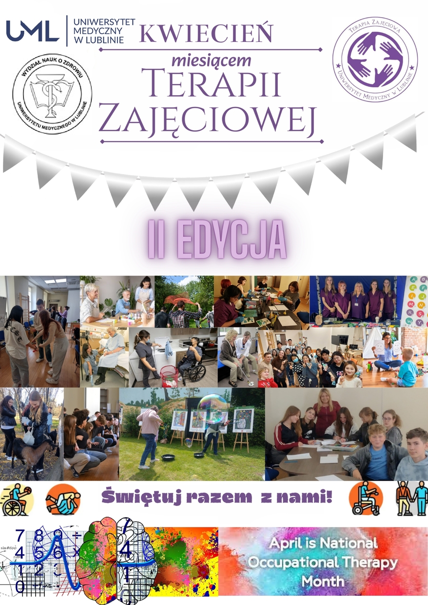 Plakat akcji „Kwiecień miesiącem terapii zajęciowej”