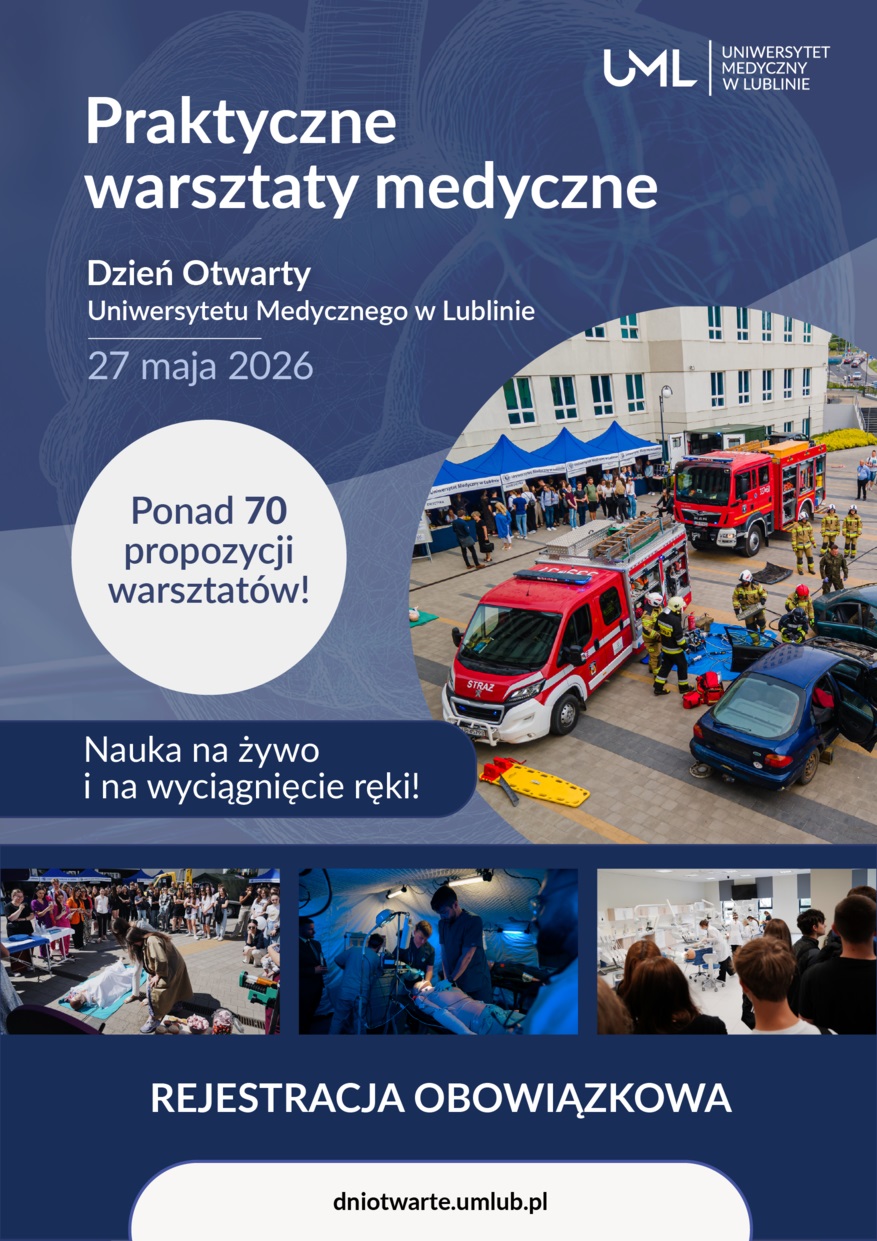 Dni Otwarte UMLUB 2026 - plakat dotyczący warsztatów