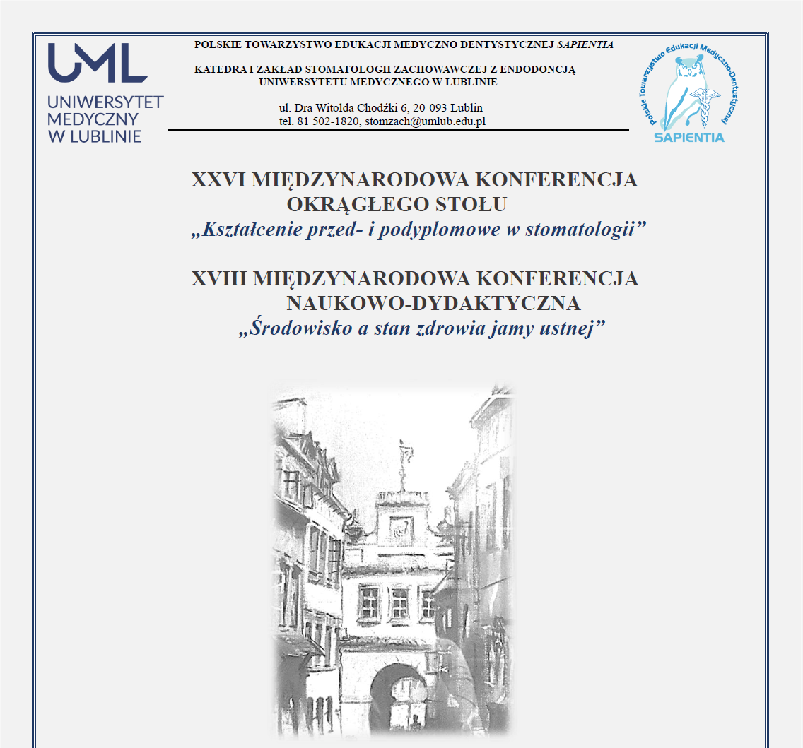 strona informacyjna z nazwą konferencji