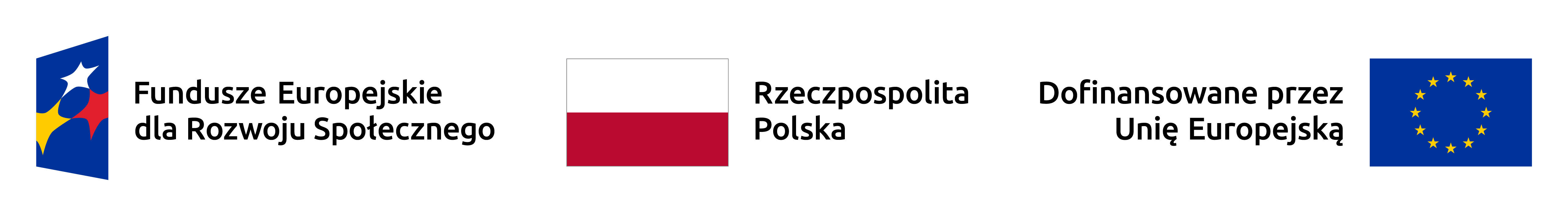 znaki projektowe: Fundusze Europejskie dla Rozwoju Społecznego, Rzeczpospolita Polska, Dofinansowane przez Unię Europejską