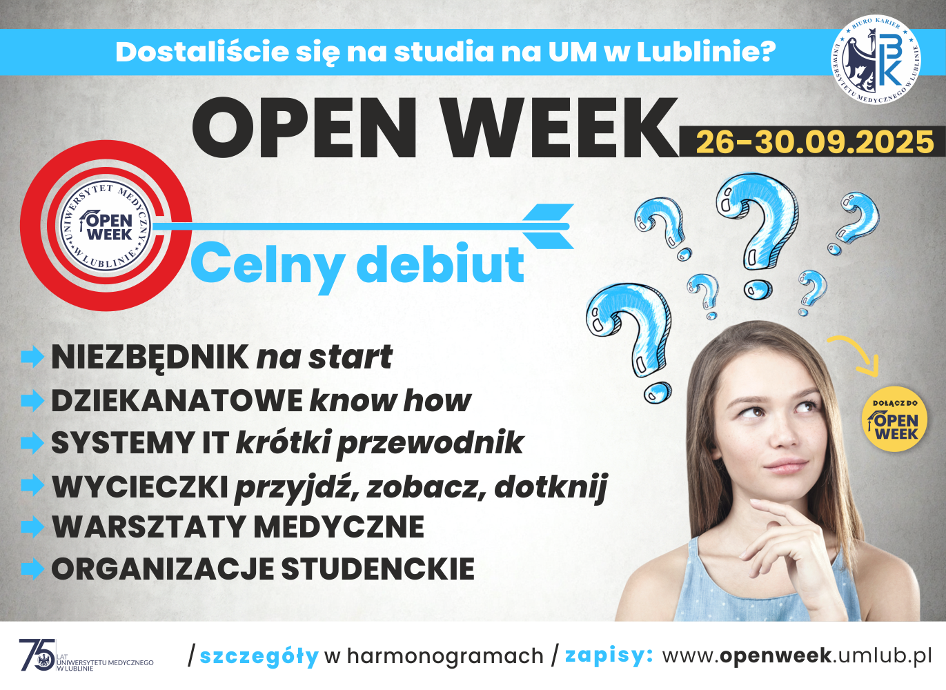Plakat promujący wydarzenie Open Week 