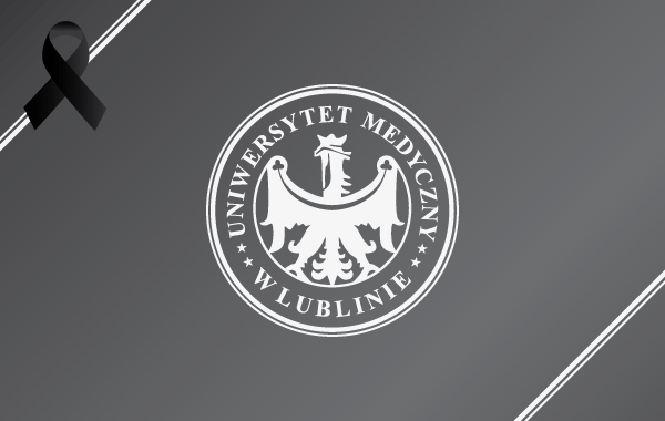 UMLUB grafika czarno-biała z czarną wstążką