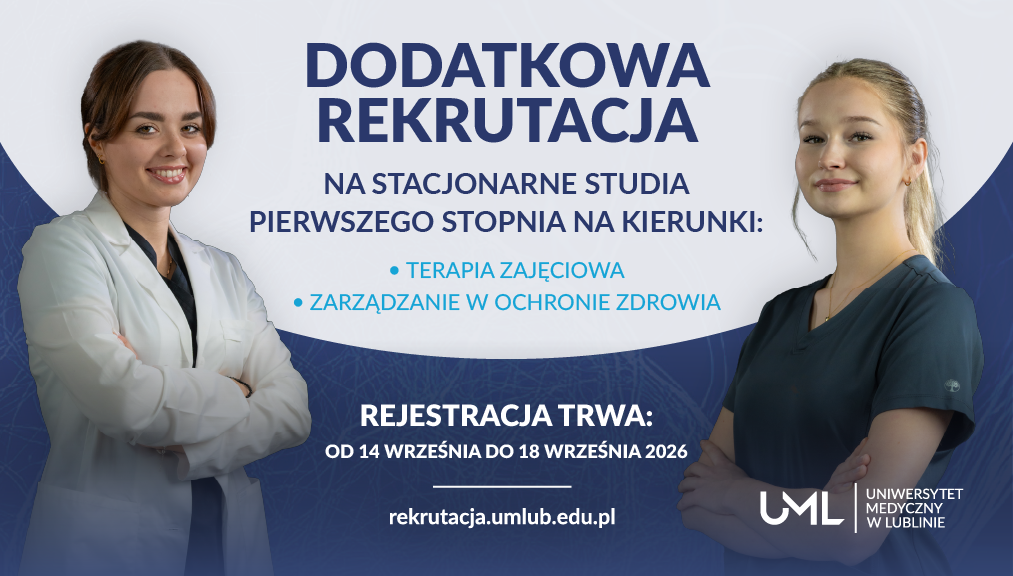 grafika promująca dodatkową rekrutacje z 2 studentkami w scrubsach