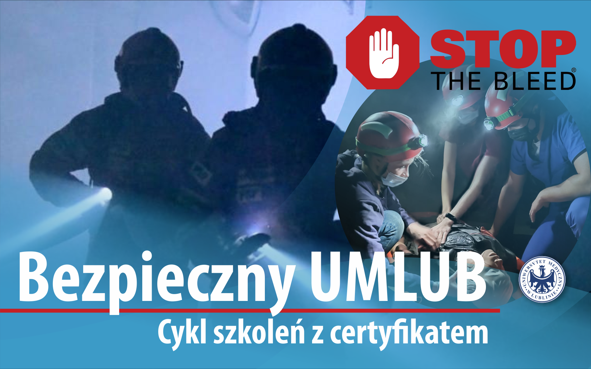 plakat informacyjny szkoleń Bezpieczny UMLub