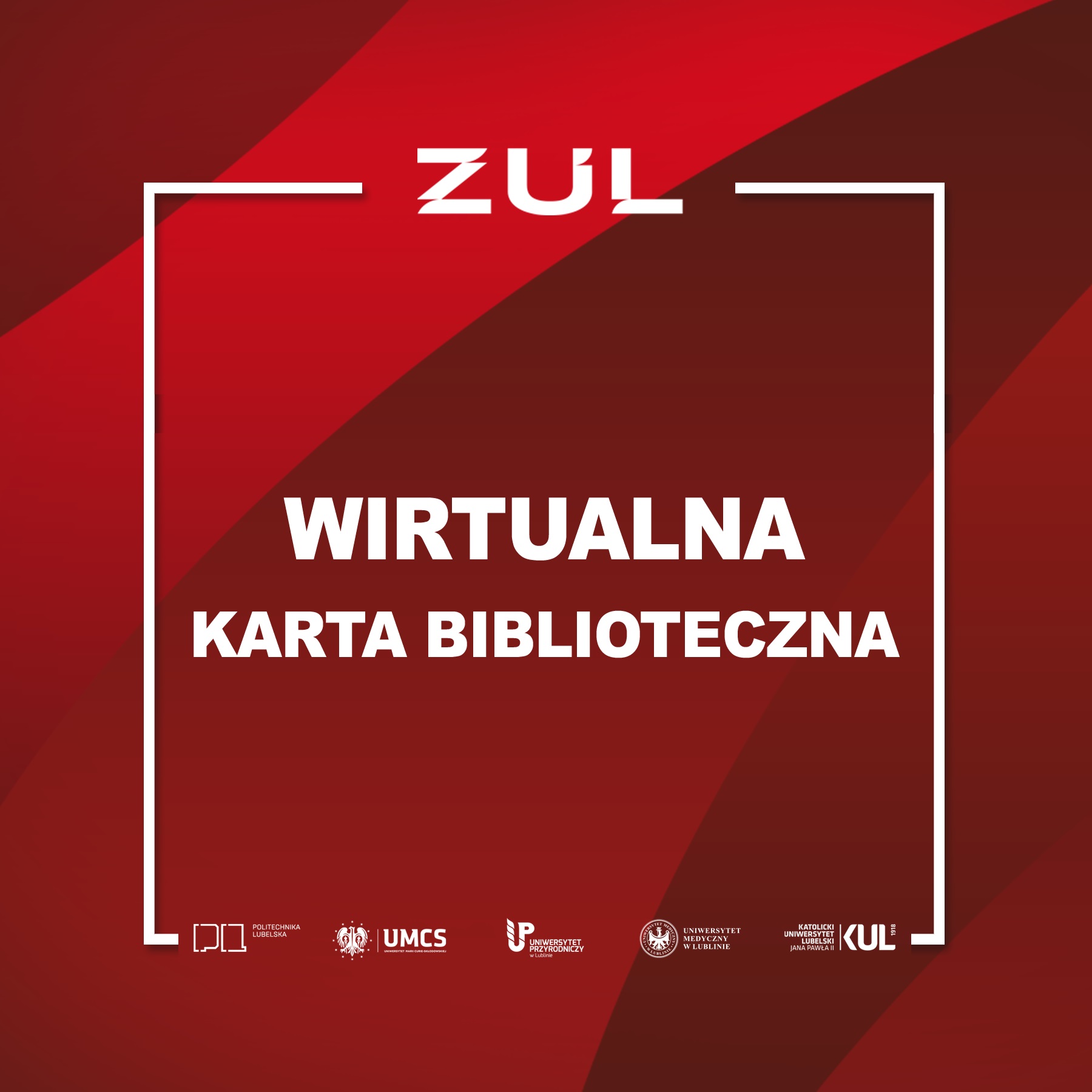 grafika Wirtualnej Karty Bibliotecznej na czerwonym tle